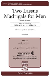 Two Lassus Madrigals for Men TBB choral sheet music cover